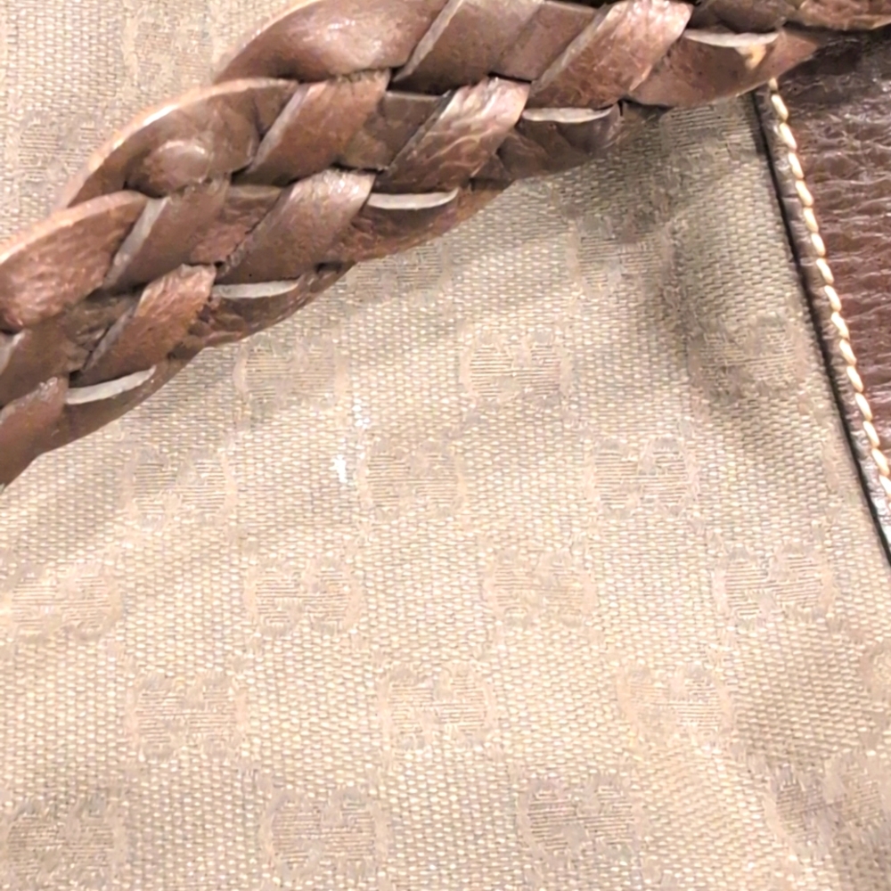 Limited Edition Gucci Boston Bag Travel 201859 GG Canvas Leather Brown - Picture 5 of 11